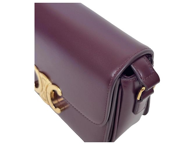 Céline Celine Triomphe Schultertasche Burgund - Ansicht 2