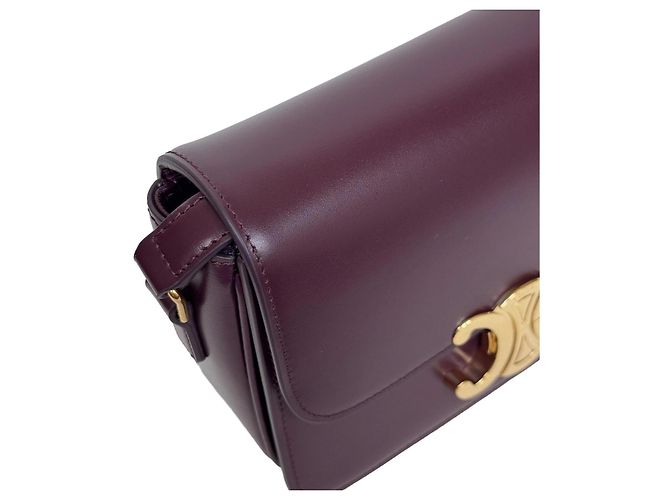 Céline Celine Triomphe Schultertasche Burgund - Ansicht 3