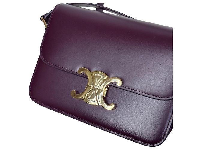 Céline Celine Triomphe Schultertasche Burgund - Ansicht 7