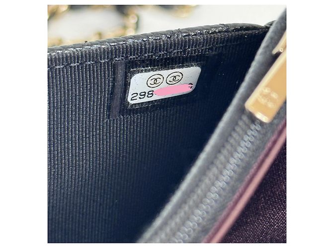 Chanel Wallet on Chain WOC Black Caviar Champagne Gold Hardware - view 10