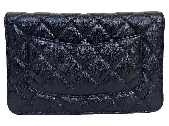 Chanel Wallet on Chain WOC Black Caviar Champagne Gold Hardware - view 4