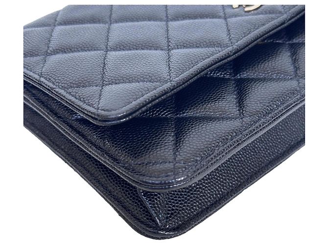 Chanel Wallet on Chain WOC Black Caviar Champagne Gold Hardware - view 6