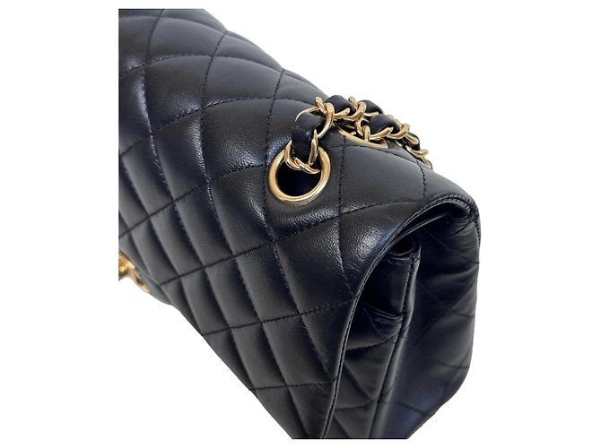 Timeless Bolso Chanel Classic Double Flap Medium Piel de Cordero Negra - vista 6