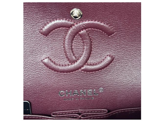 Timeless Chanel Classic Double Flap Small Schwarz Lammleder Silber - Ansicht 13
