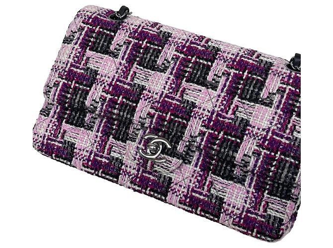 Timeless Mala Chanel Classic Double Flap Medium em Tweed - vista 2