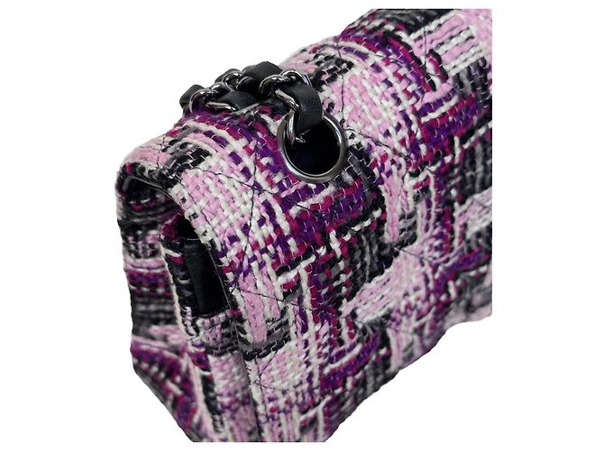 Timeless Mala Chanel Classic Double Flap Medium em Tweed - vista 7