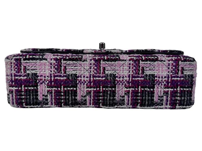 Timeless Mala Chanel Classic Double Flap Medium em Tweed - vista 8