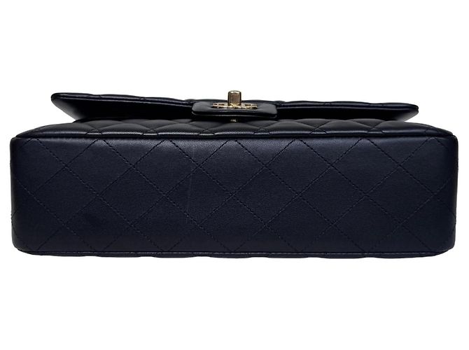 Classique Sac Chanel Classic Double Flap Medium Cuir d'Agneau Noir - vue 7