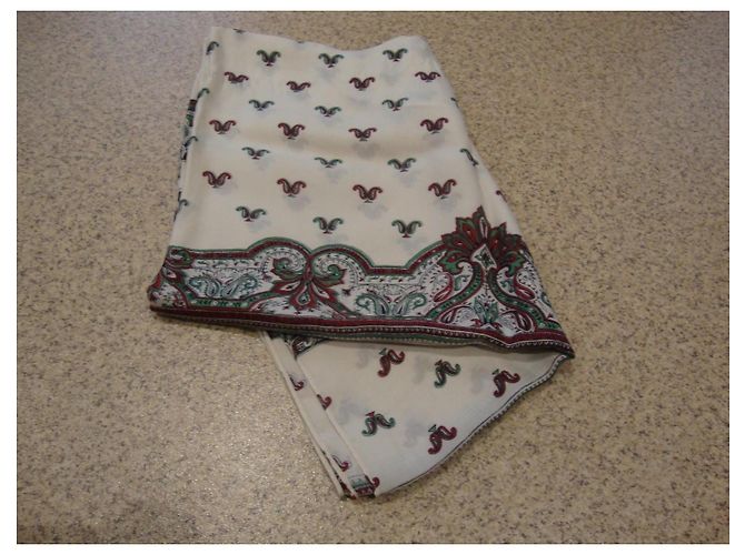 Foulard Hermès Seta Stampa Cashmere Bianco Rosso Verde - vista 2