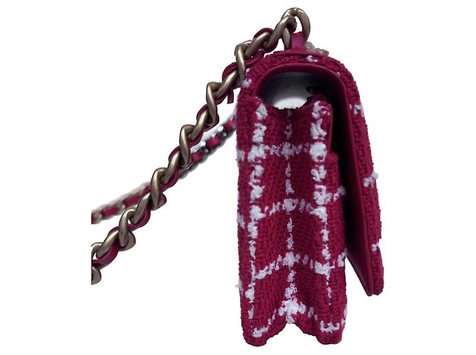 Chanel 19 Wallet on Chain Rosso Tweed - vista 4