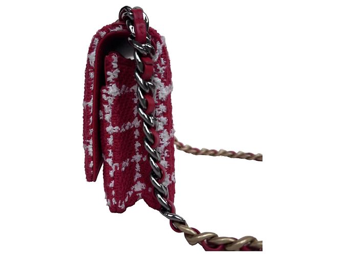 Chanel 19 Wallet on Chain Rosso Tweed - vista 5