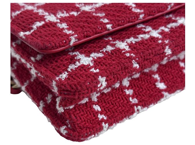 Chanel 19 Wallet on Chain Rosso Tweed - vista 7
