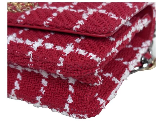 Chanel 19 Wallet on Chain Rosso Tweed - vista 8