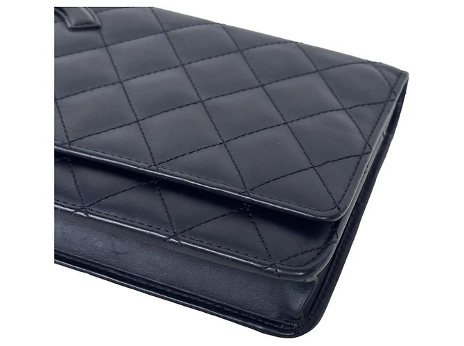 Chanel Cambon WOC Schwarz Lammleder - Ansicht 10