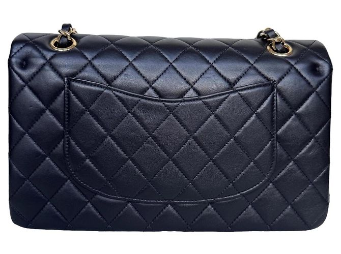 Timeless Bolso Chanel Classic Double Flap Medium Piel de Cordero Negra - vista 12