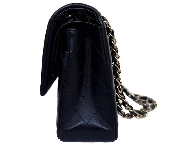 Timeless Bolso Chanel Classic Double Flap Medium Piel de Cordero Negra - vista 13