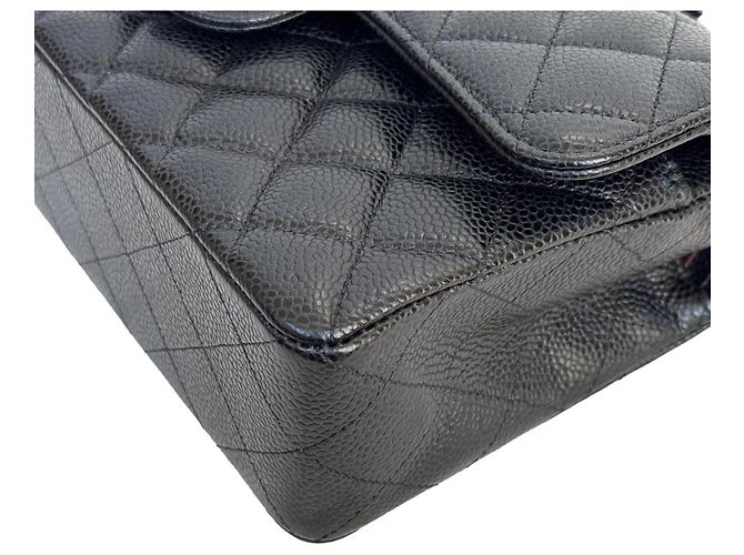 Timeless Chanel Classic Double Flap Small Schwarz Caviar Leder - Ansicht 13