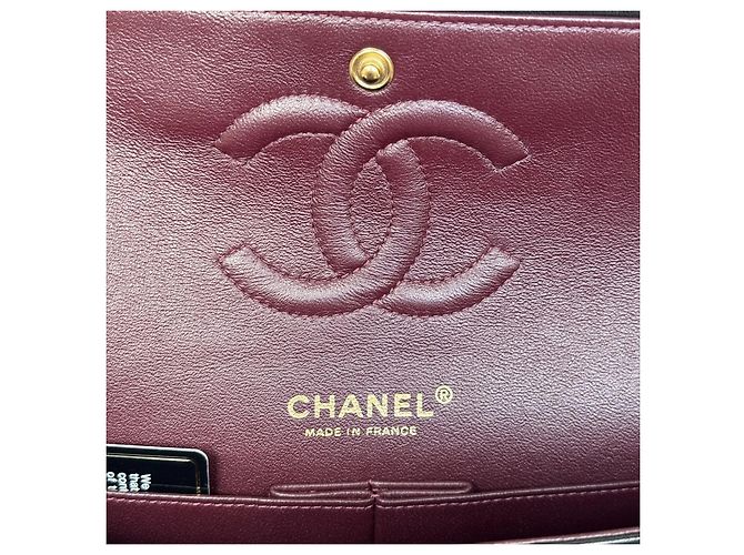Timeless Mala Chanel Classic Double Flap Medium Pele de Cordeiro Preta - vista 8