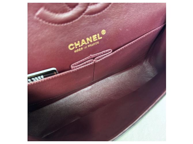 Timeless Mala Chanel Classic Double Flap Medium Pele de Cordeiro Preta - vista 9