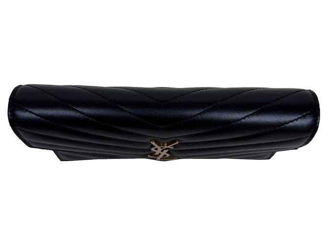 Autre Marque Saint Laurent Bolso Cartera Cassandre Envelope con Cadena Negro - vista 10