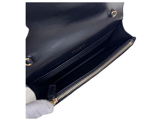 Autre Marque Saint Laurent Bolso Cartera Cassandre Envelope con Cadena Negro - vista 6