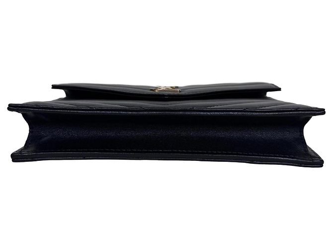 Autre Marque Saint Laurent Bolso Cartera Cassandre Envelope con Cadena Negro - vista 7