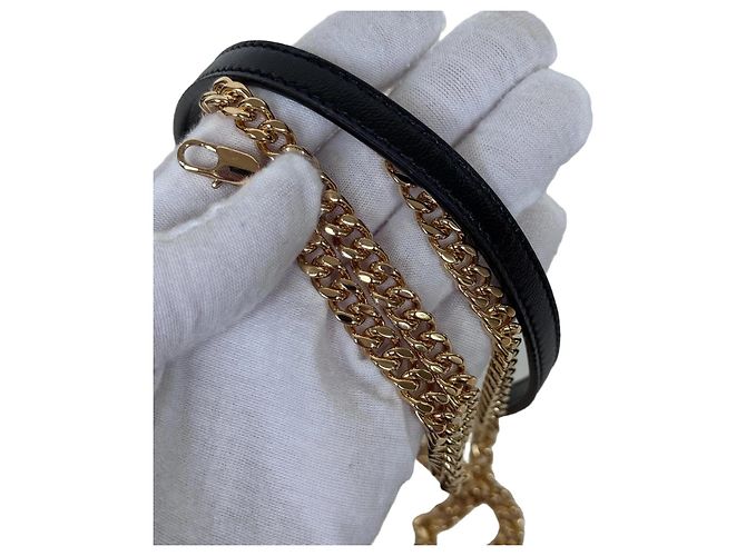 Autre Marque Saint Laurent Bolso Cartera Cassandre Envelope con Cadena Negro - vista 8