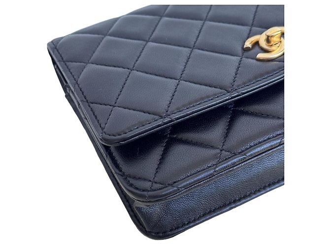 Chanel Wallet on Chain WOC Nappa Nera - vista 6