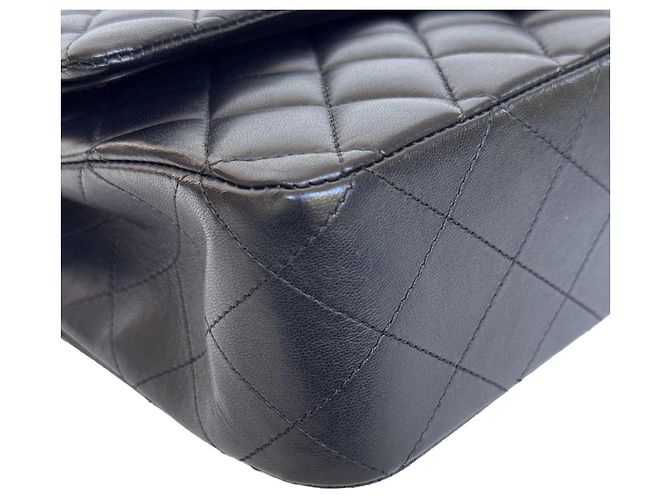 Timeless Chanel Classic Double Flap Medium Schwarz Lammleder - Ansicht 10