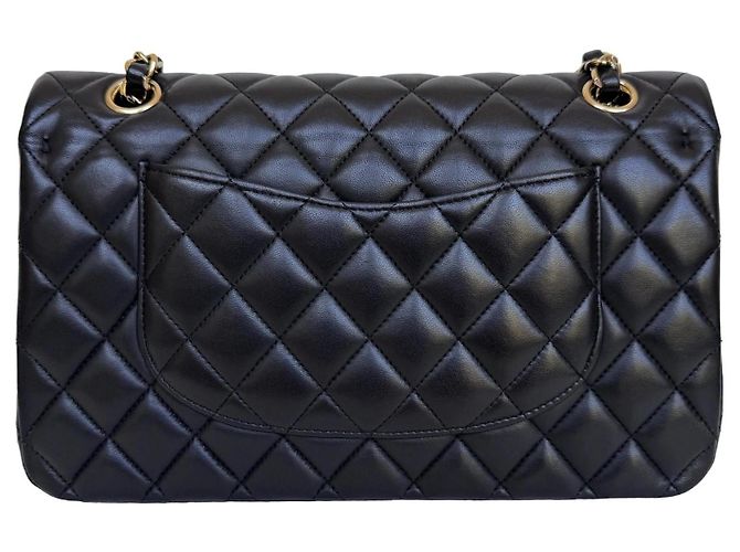 Timeless Chanel Classic Double Flap Medium Schwarz Lammleder - Ansicht 4