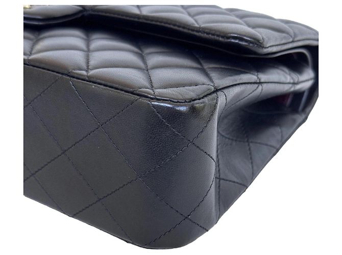 Timeless Chanel Classic Double Flap Medium Schwarz Lammleder - Ansicht 9
