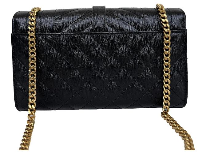 Autre Marque Saint Laurent Envelope Flap Bag Small Schwarz - Ansicht 2