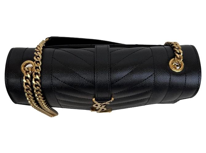 Autre Marque Saint Laurent Envelope Flap Bag Small Schwarz - Ansicht 9