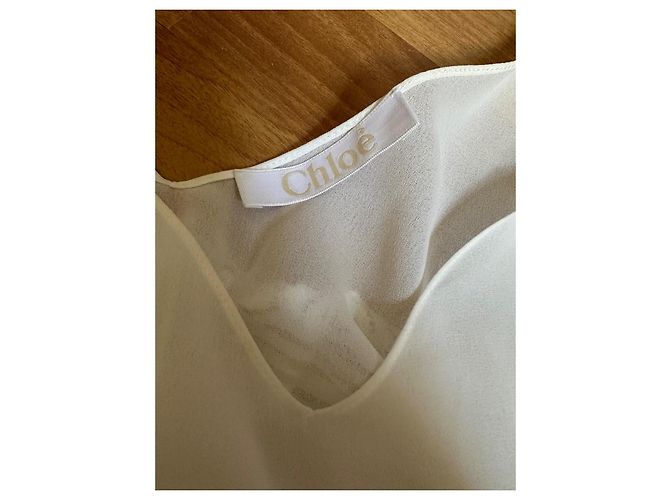 Chloé Chloe Set aus Spitzenbluse und Seiden-Camisole Aus weiß - Ansicht 5