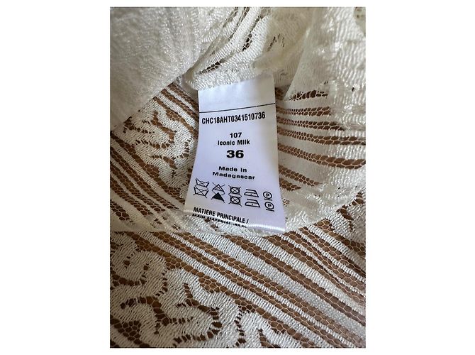 Chloé Chloe Set aus Spitzenbluse und Seiden-Camisole Aus weiß - Ansicht 9