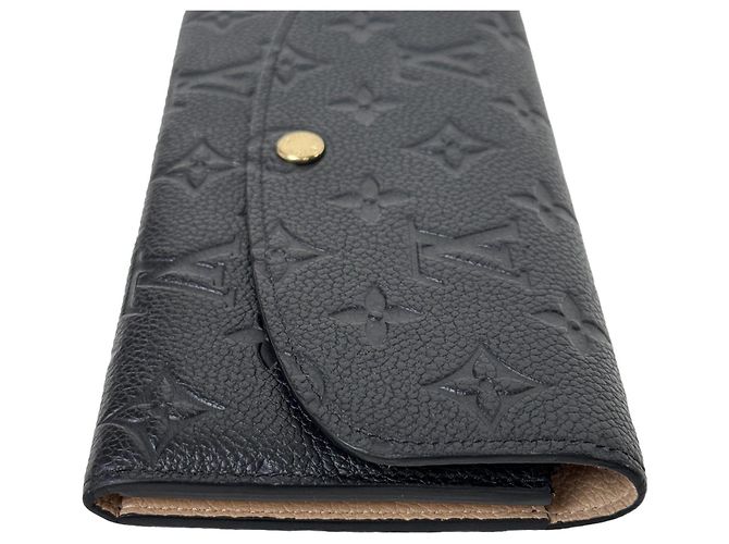 Louis Vuitton Emilie Portemonnaie Schwarz Empreinte Leder - Ansicht 3