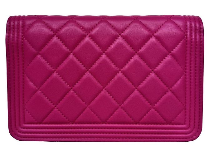Chanel Le Boy WOC Cartera con cadena Rosa - vista 3