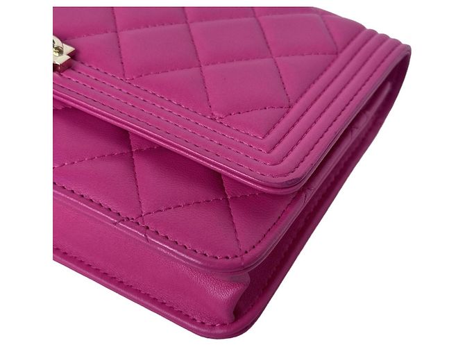 Chanel Le Boy WOC Cartera con cadena Rosa - vista 6