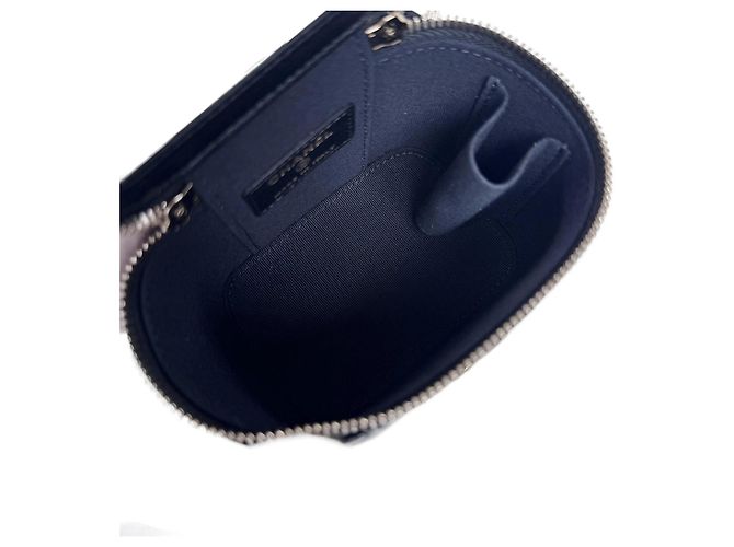 Chanel Mini Vanity Handtasche Schwarz Steppleder - Ansicht 10