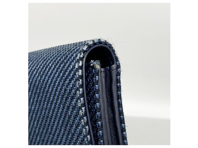 Chanel Deauville Tweed Langbeutel Blau - Ansicht 5
