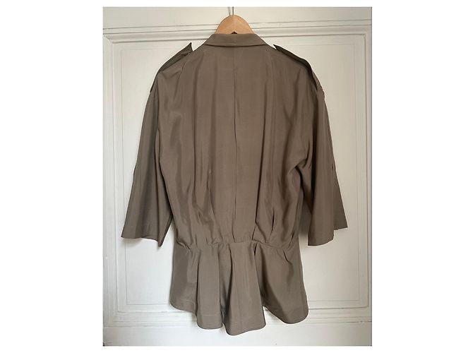 Blusa/Chaqueta Thierry Mugler de seda beige - vista 3