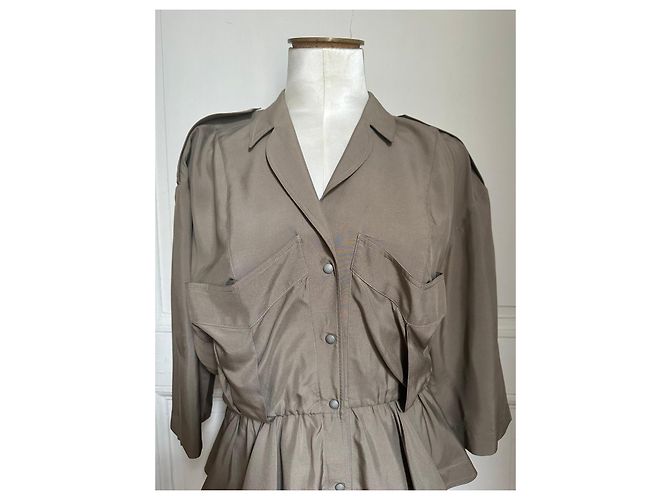 Blusa/Chaqueta Thierry Mugler de seda beige - vista 6