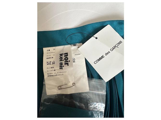 Comme Des Garcons Plissierter langer Rock in Petrolblau - Ansicht 8