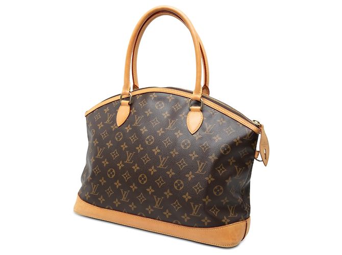 Sac à main horizontal Louis Vuitton Monogram Lockit marron - vue 2