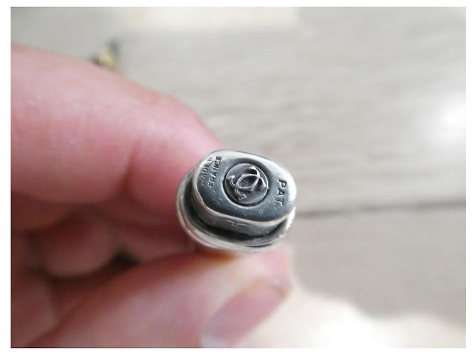 Stylo plume Cartier en argent massif Doré Bordeaux Bijouterie argentée - vue 10