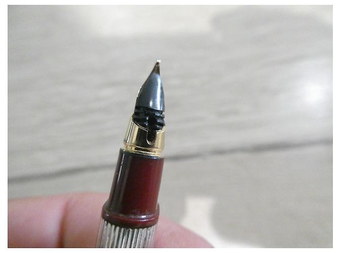 Stylo plume Cartier en argent massif Doré Bordeaux Bijouterie argentée - vue 6