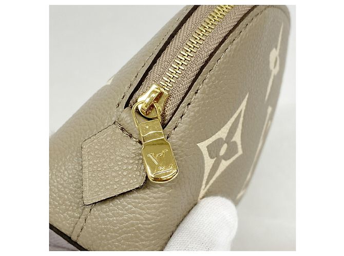 Louis Vuitton Monogram Empreinte Bicolor Pochette Tic Bag/Pouch Beige - vista 8
