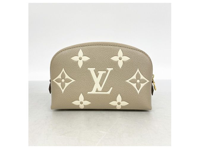 Louis Vuitton Monogram Empreinte Bicolor Pochette Tic Bag/Pouch Beige - vista 9