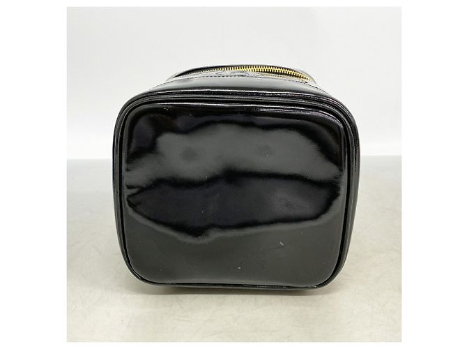 Borsa Vanity Chanel in pelle verniciata nera Nero - vista 3