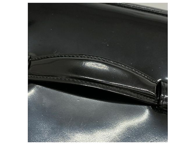 Borsa Vanity Chanel in pelle verniciata nera Nero - vista 9